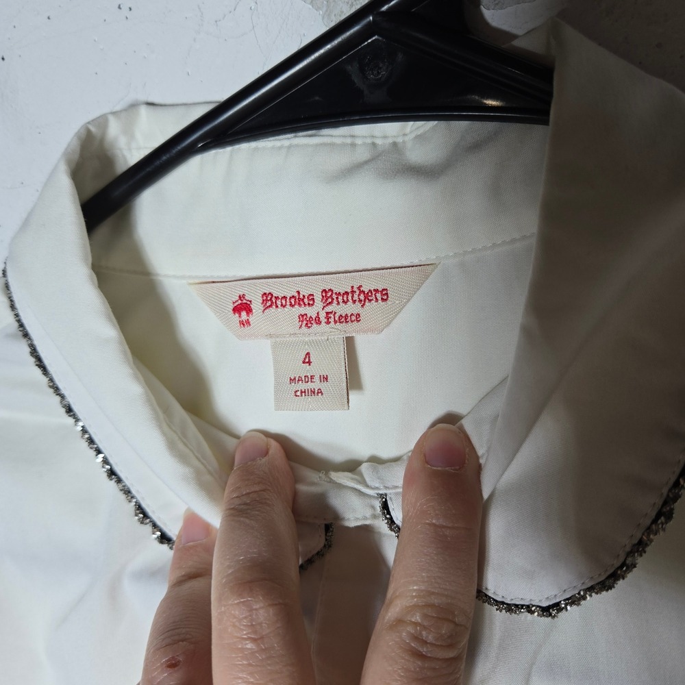 Brooks Brothers Red Fleece White Button Long Sleeve Shirt 4 Academia Ethereal - Picture 5 of 10